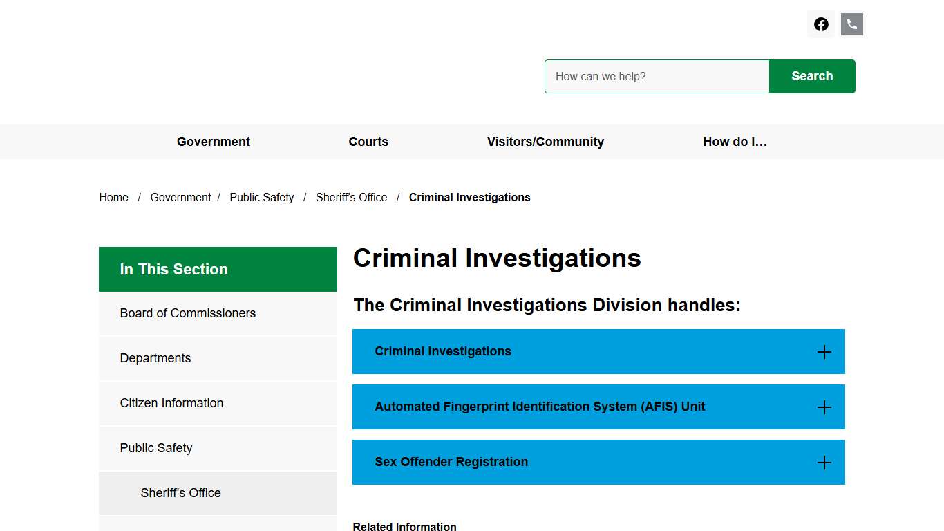 Criminal Investigations Dougherty County, GA