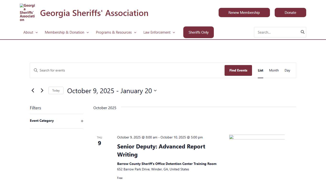Past Events from October 10, 2022 – August 12, 2022 – Page 4 – Georgia Sheriffs' Association